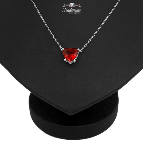 Corazón Facetado Rojo