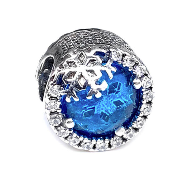 Charm / Dije - Copo de Nieve Azul