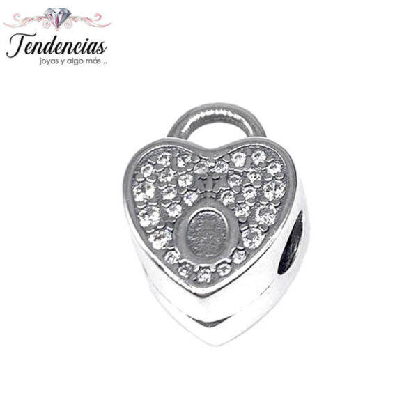Charm / Dije Clip - Candado Corazón