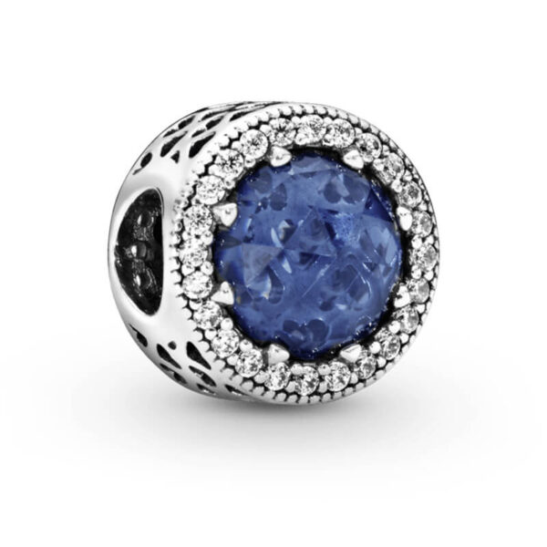 Charm / Dije - Corazones Radiantes Azules