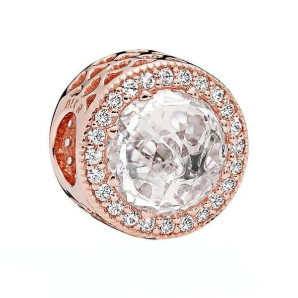 Charm / Dije - Corazones Radiantes Oro Rosa