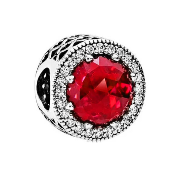 Charm / Dije - Corazones Radiantes Rojo