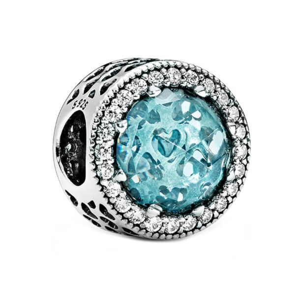 Charm / Dije - Corazones Radiantes Aqua