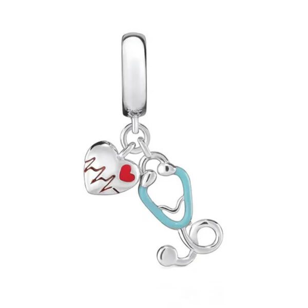 Charm / Dije - Estetoscopio y Corazón