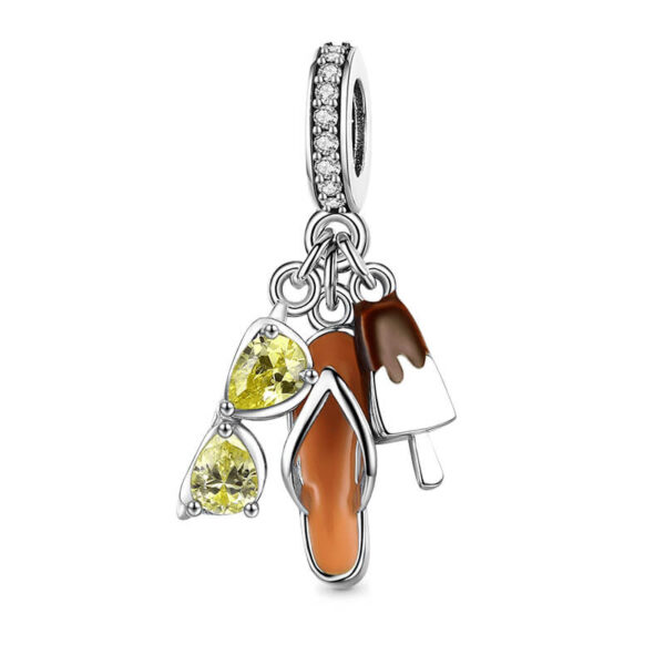 Charm / Dije - Sandalia, Gafas y Helado