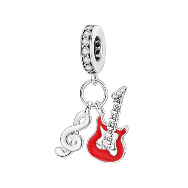 Charm / Dije - Guitarra Roja Nota Musical