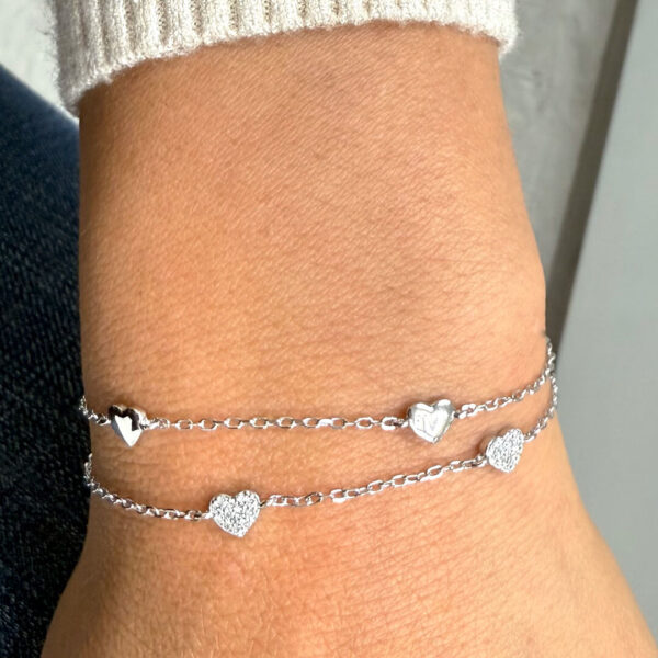 Pulsera Doble Corazón