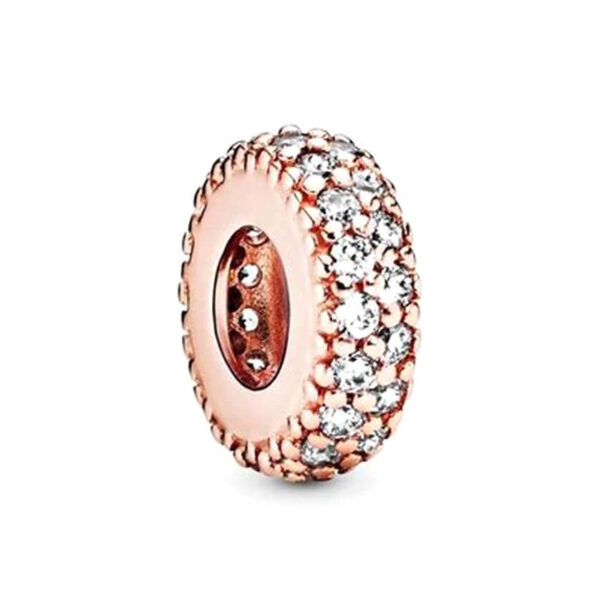 Charm / Dije - Separador Brillante Oro Rosa