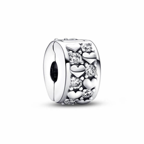 Charm / Dije Clip - Corazones y Brillos