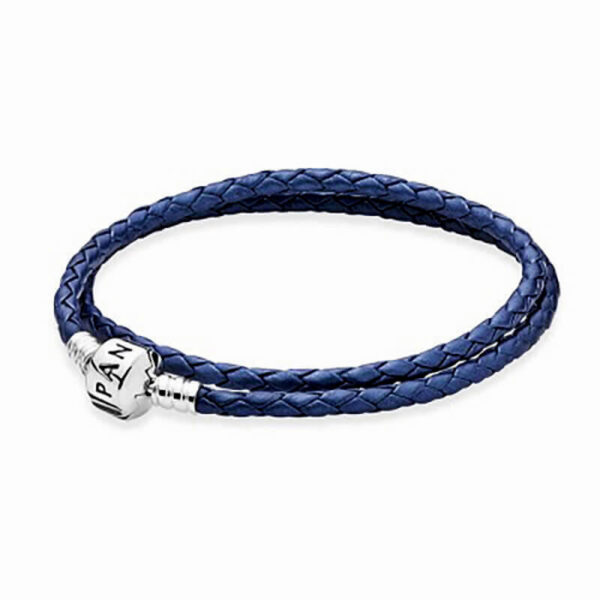 Pulsera Doble Azul Broche Barril Signature