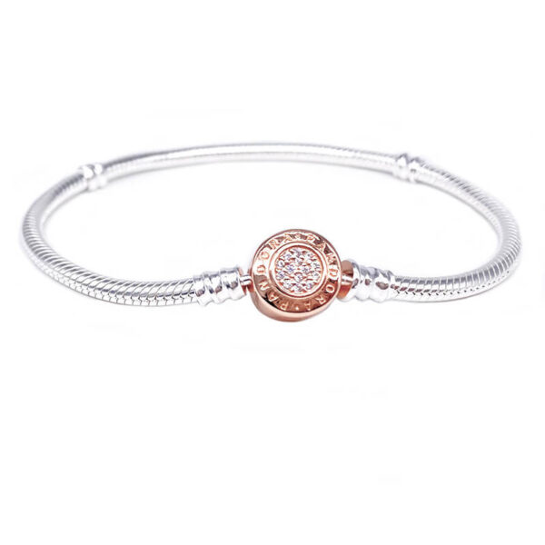 Pulsera Moments AAA Broche Clásico Brillos Oro R