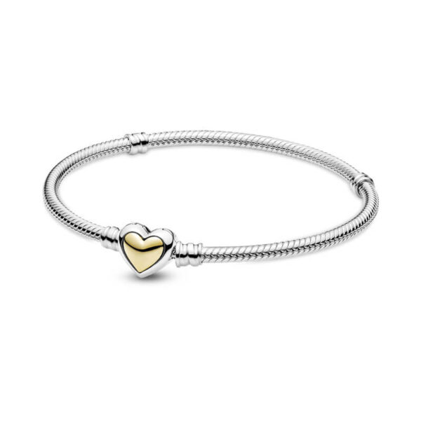 Pulsera Moments AAA Broche Corazón Dos Tonos