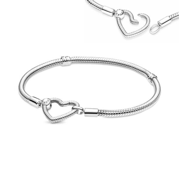 Pulsera Moments AAA Broche Corazón Snake