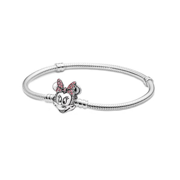Pulsera Moments AAA Broche Minnie Lazo Fuscia