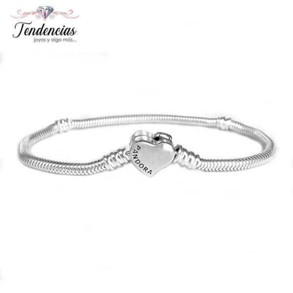 Pulsera Snake Plata 925 Broche Corazón Signature