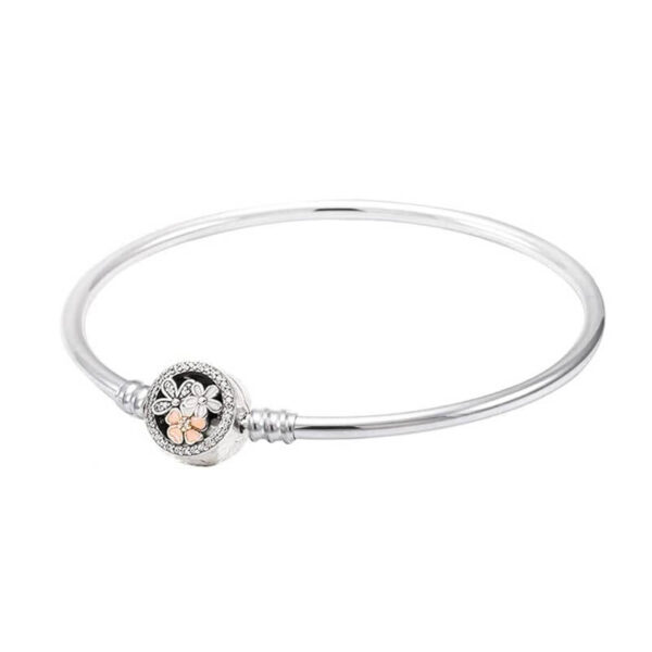 Pulsera Rígida Plata 925 Broche Florecer