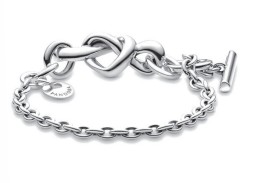 Pulsera Corazón Nudo Broche T con Argolla