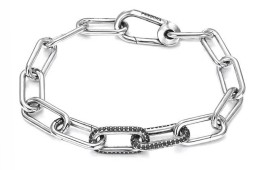 Pulsera Eslabones Plata Broche Tipo Mosquetón (copia)