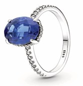 Anillo Halo Brillante Azul