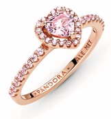 Anillo Corazón Rosado OR