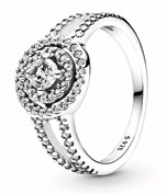 Anillo Doble Halo Brillante