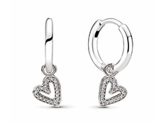 Aretes Corazones Plata