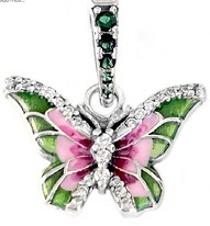 Charm / Dije - Mariposa Brillos Multicolor