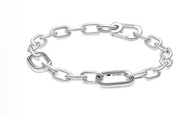 Pulsera Eslabones Plata Broche Tipo Mosquetón