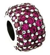 Charm / Dije - Triple Hilera Fucsia