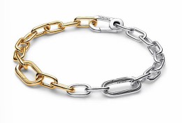 Pulsera Eslabones Plata Broche Tipo Mosquetón