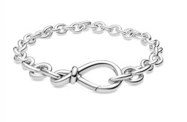 Pulsera Cadena Plata Broche Mosquetón Infinito