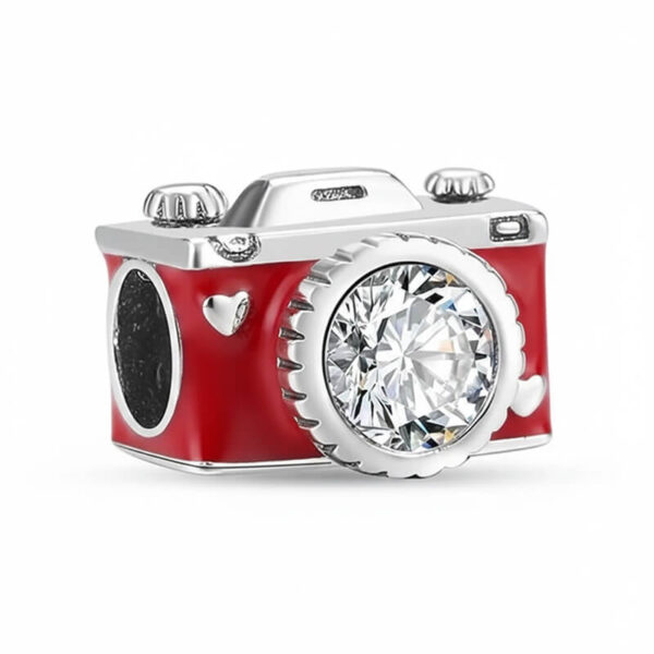 Charm / Dije - Cámara Vintage Roja