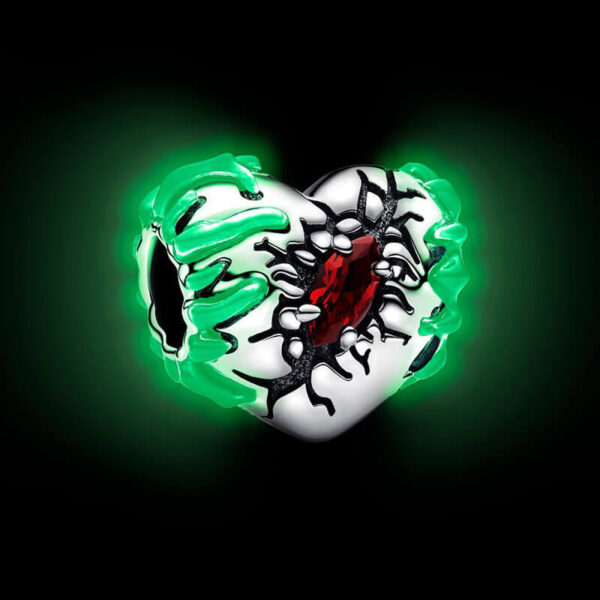 Charm / Dije - Corazón  - Fosforescente
