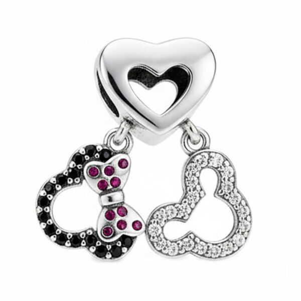 Charm / Dije - Corazón Minnie y Mickey