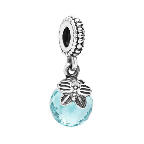 Charm / Dije - Mariposa Cristal Turquesa