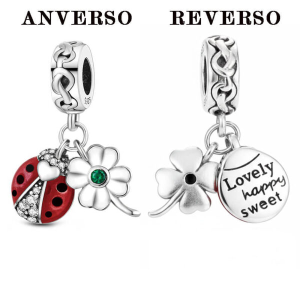 Charm / Dije - Mariquita y Trébol