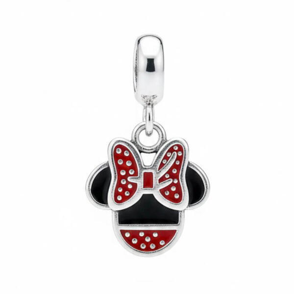 Charm / Dije - Silueta Minnie Lazo Rojo