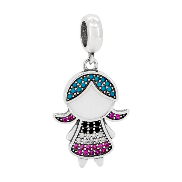 Charm / Dije - Niña Brillos Multicolor