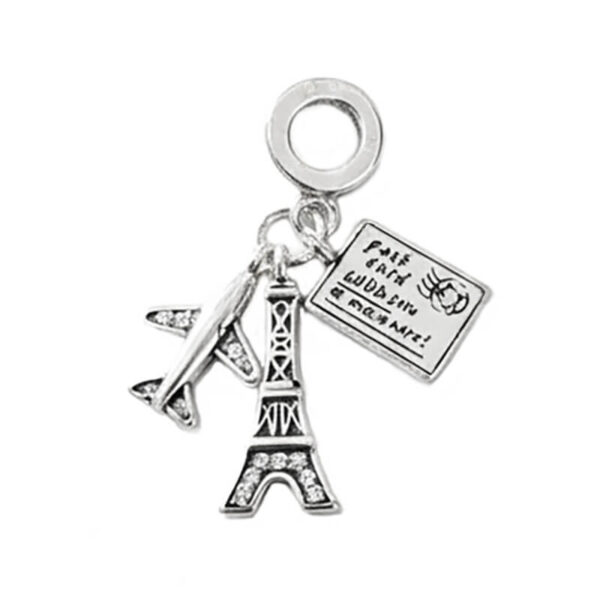 Charm / Dije - Torre Eiffel, Avión y Postal